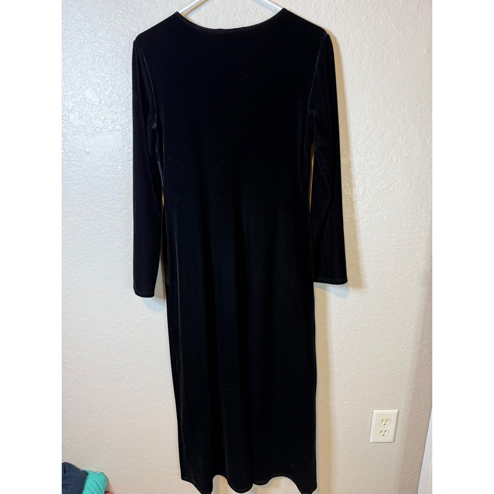 Laundry by Shelli Segal Black Velvet Evening Dress Petite 8P - Picture 2 of 8